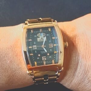 Croton  Rose Gold Rectangular Automatic Watch